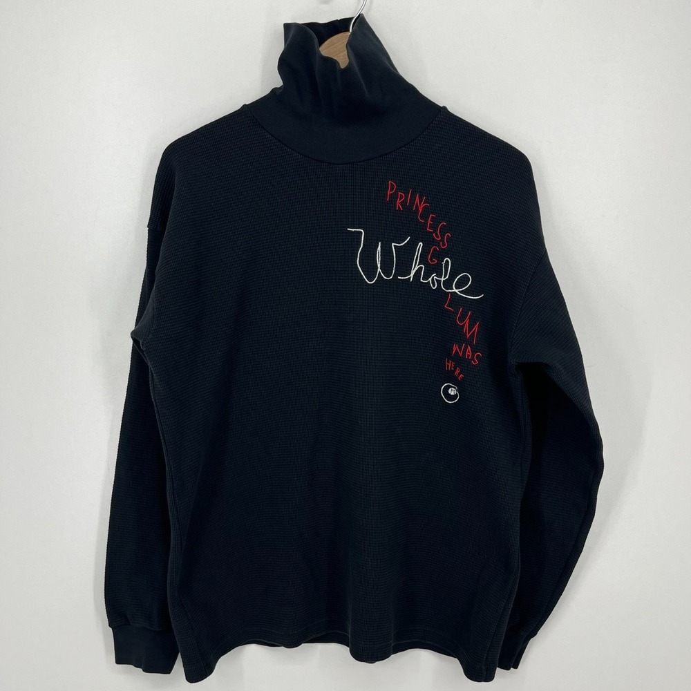 WHOLE‎ Princess Gollum Thermal Turtleneck Sweater Adult Size M Black